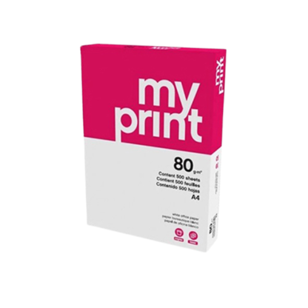 RAME DE PAPIER BLANC A4 MY PRINT- 80GR